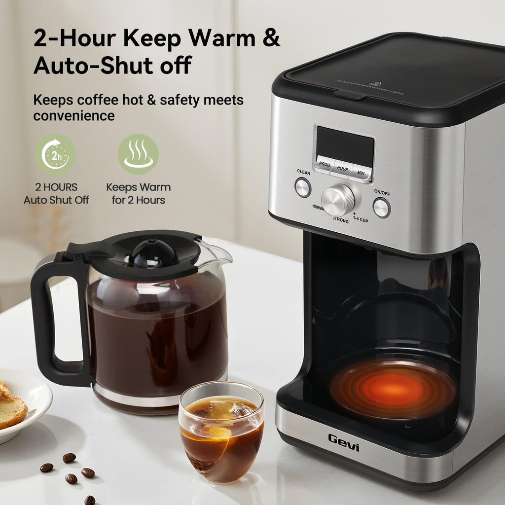 14 Cup Programmable Drip Coffee Maker with Glass Carafe J347
