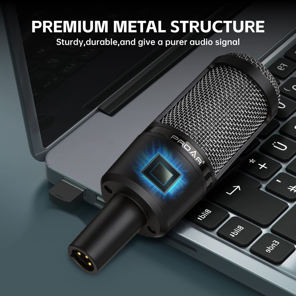 XLR Cardioid Condenser Podcast Microphone with Desktop Stand Z5822