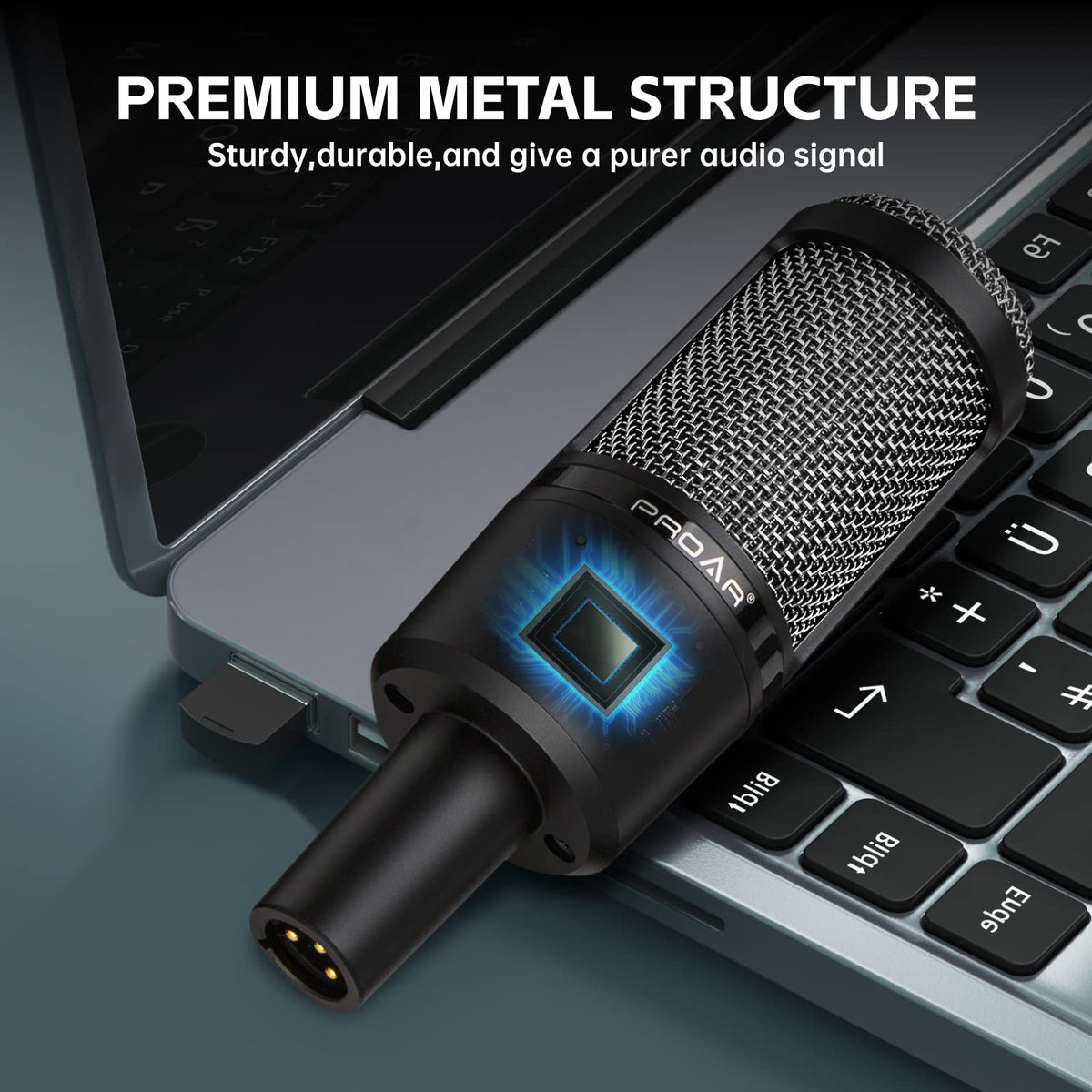 XLR Cardioid Condenser Podcast Microphone with Desktop Stand Z5822
