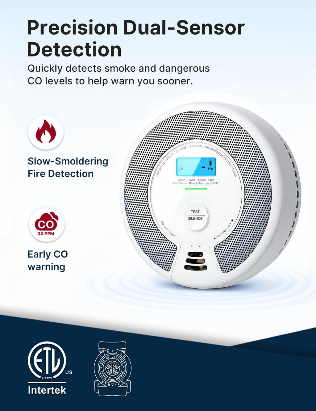 Smoke and Carbon Monoxide Detector Combo 3-Pack T850981