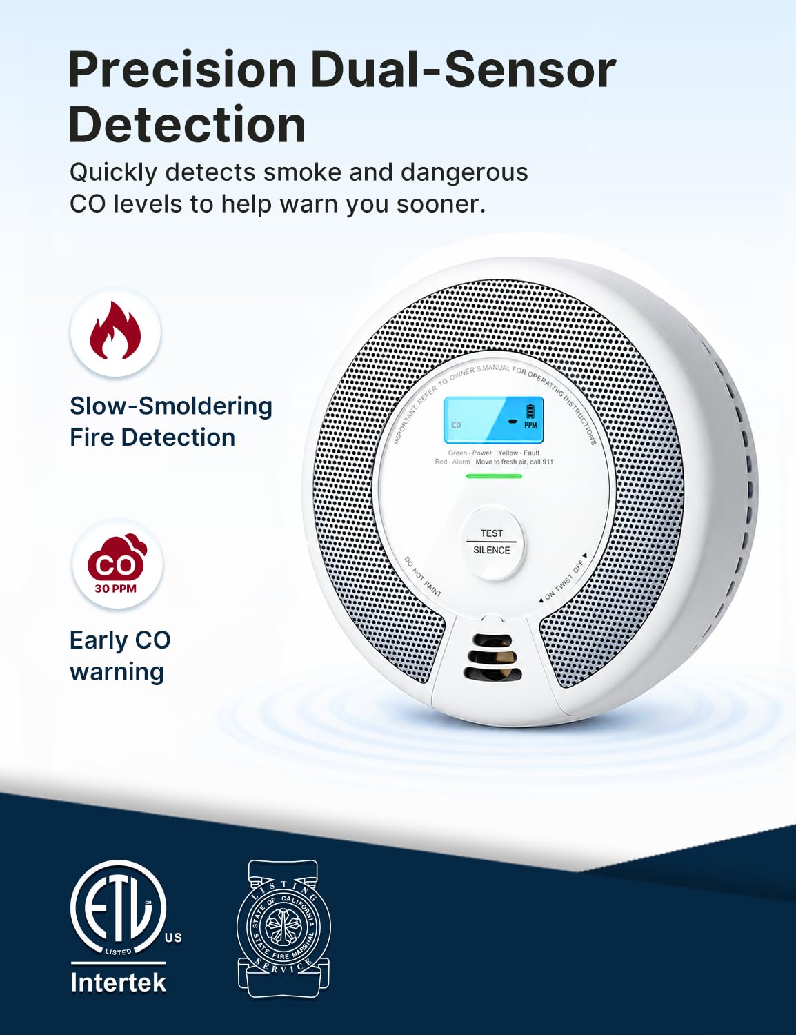 Smoke and Carbon Monoxide Detector Combo 3-Pack T850981