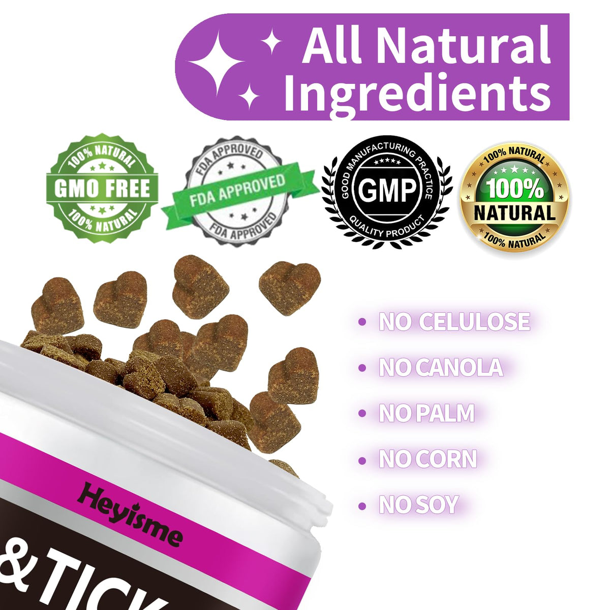 Flea and Tick Chewables for Dogs Chicken 120 Chews Q671