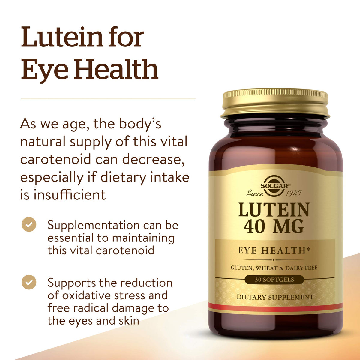 Lutein 40 mg 30 Softgels Non-GMO I29731