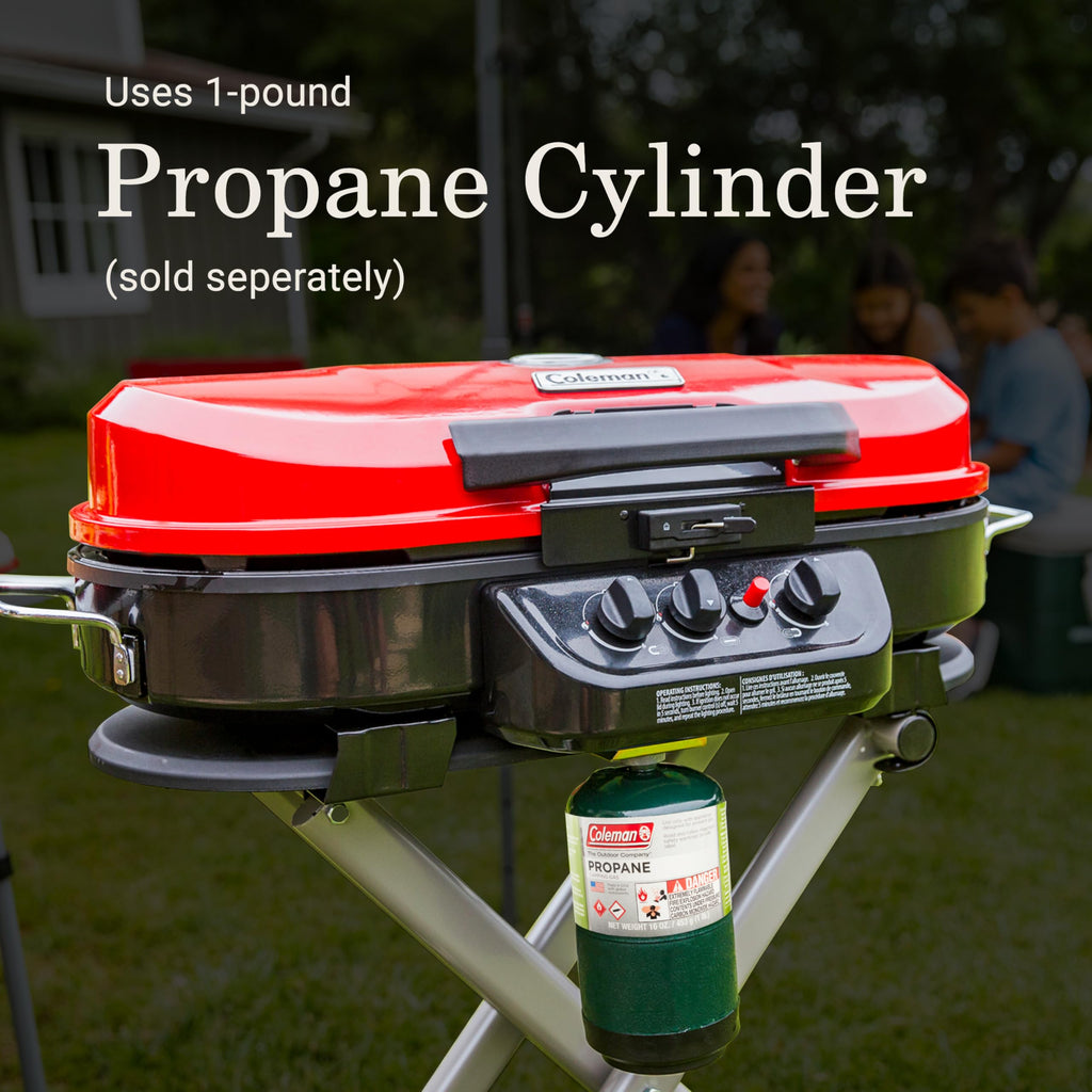 Portable Propane Grill, 3 Burners, Red S350885