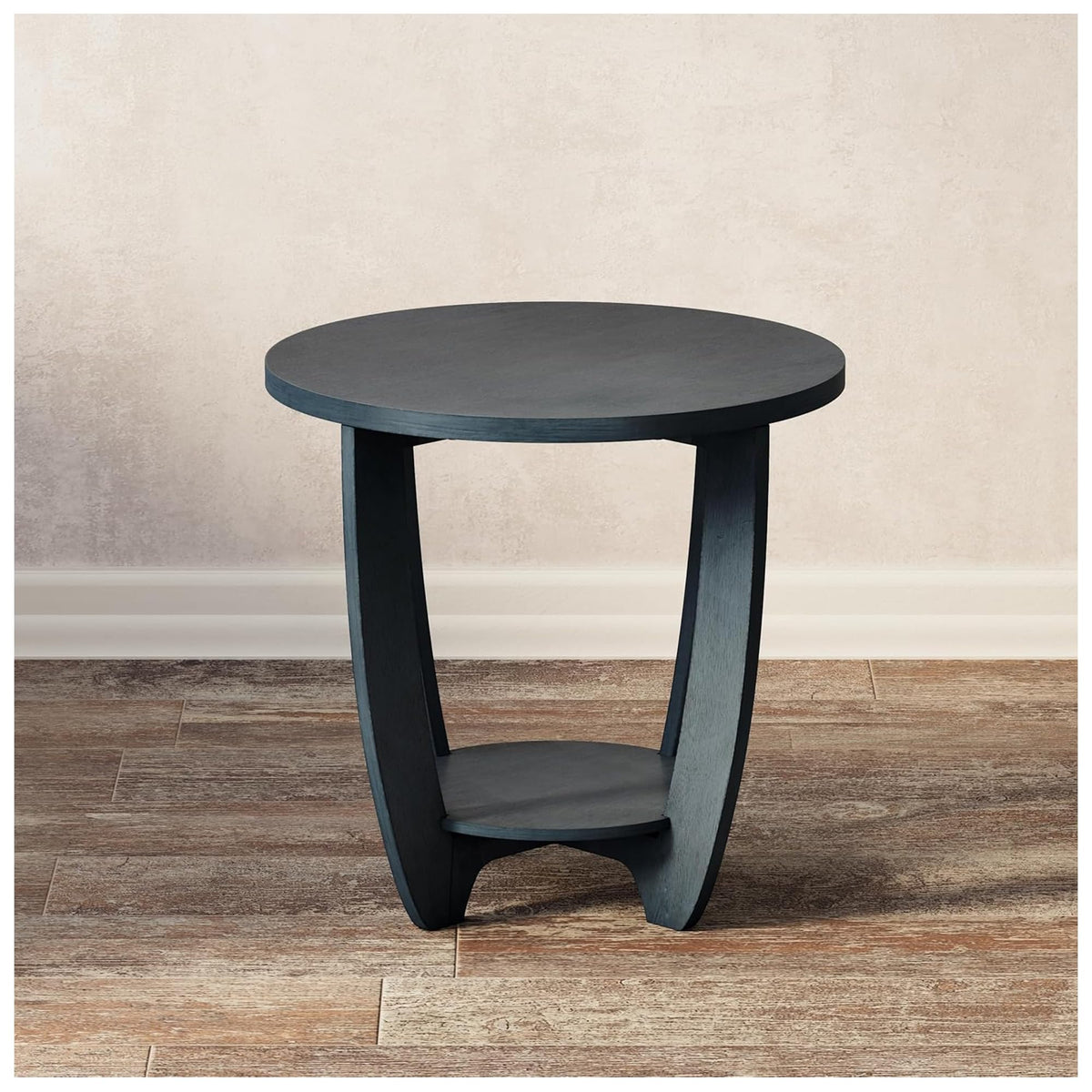 Round End Table with Storage Shelf Q9272