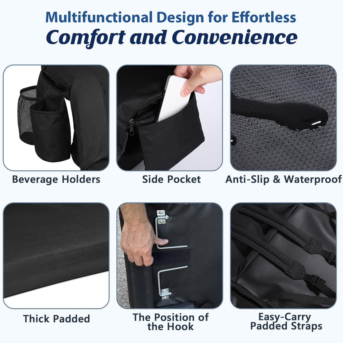 25” Extra Wide Stadium Seats with Back Support 2 Pack L893486