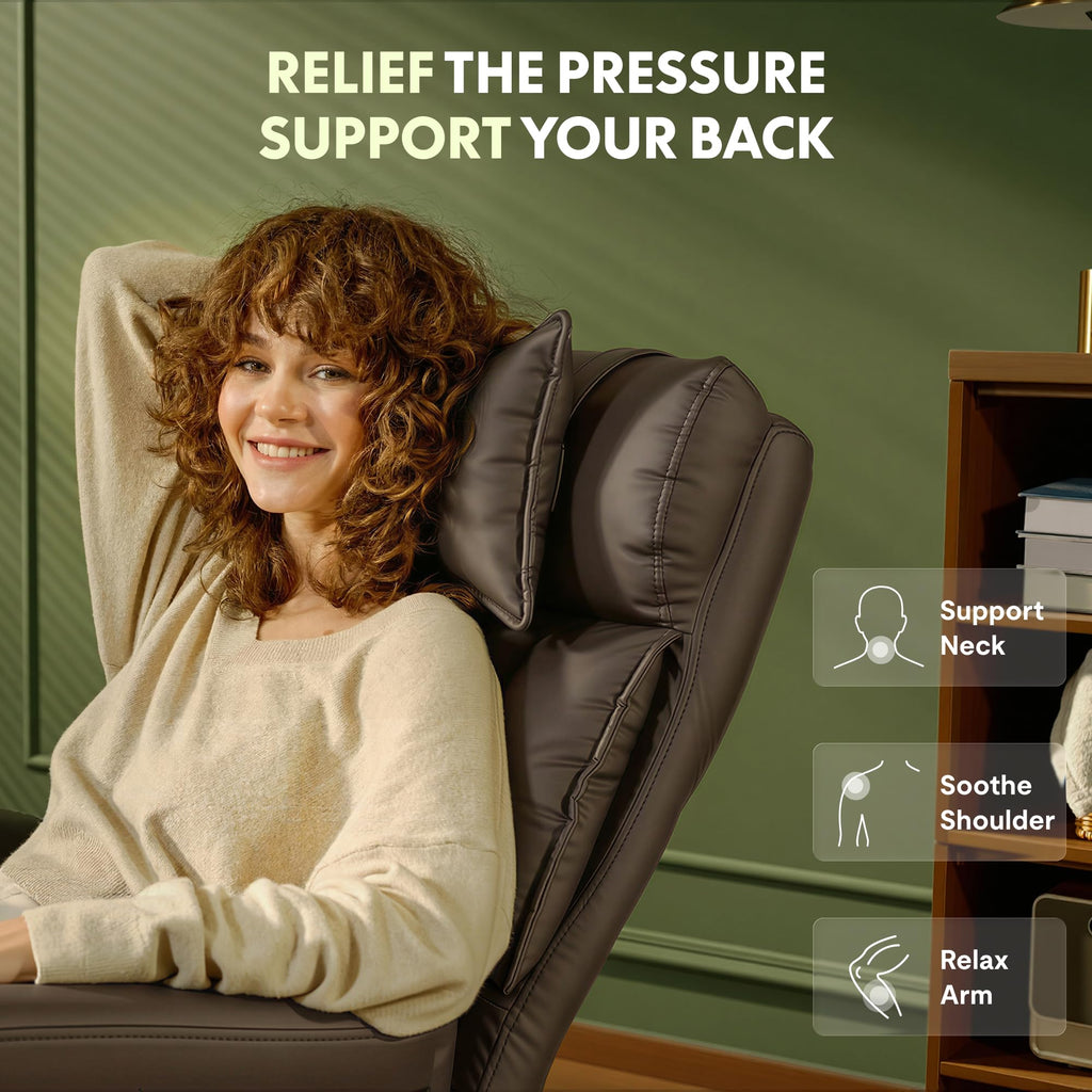 Oversized Brown Convertible Office Chair F958180