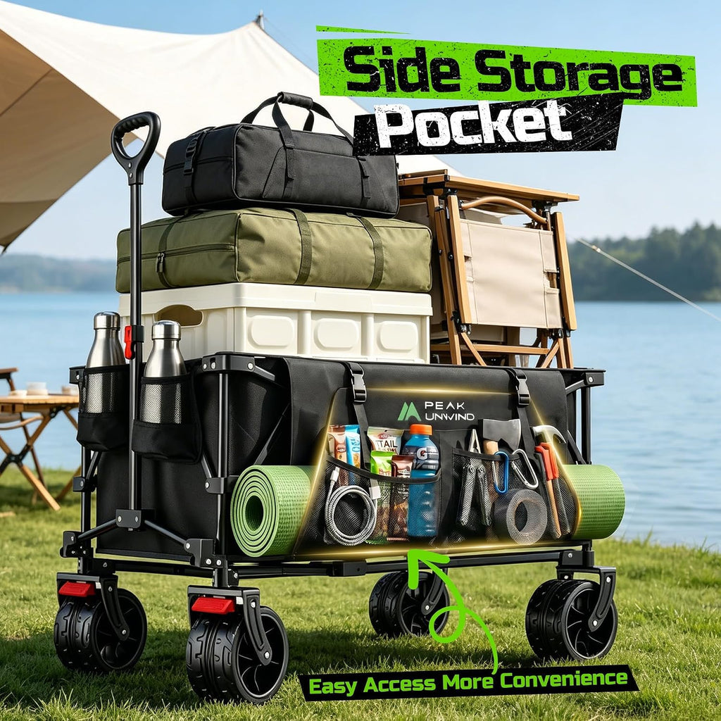 Collapsible Heavy Duty Beach Wagon with Big Wheels V277260