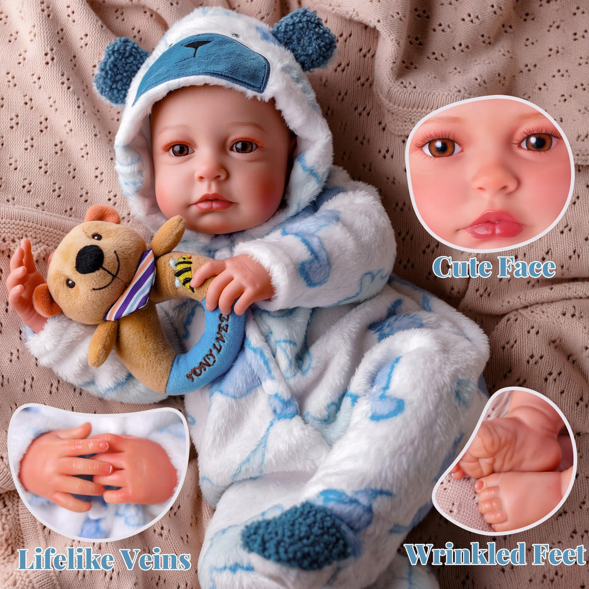 Reborn Baby Dolls with Breathing, Heartbeat, Coos & Conversation T101