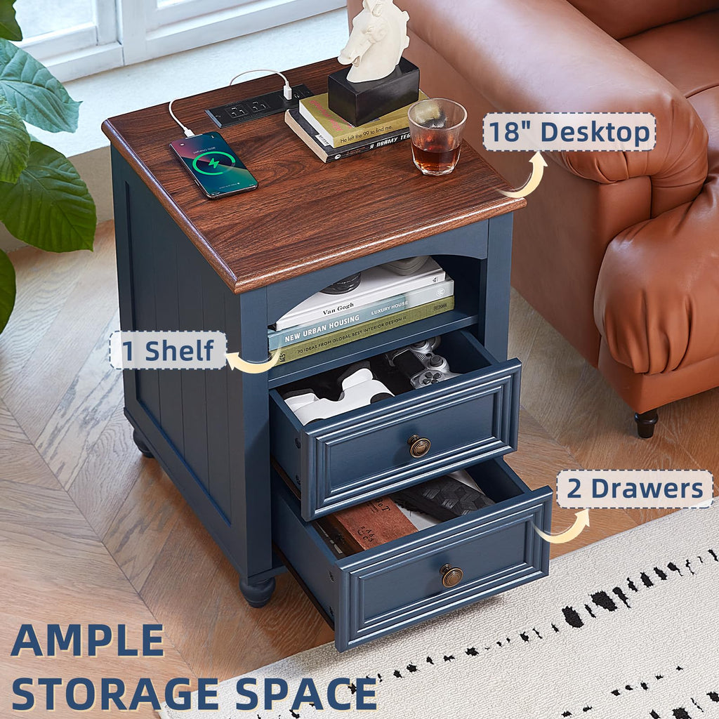 18" Nightstand with Charger Station O835709