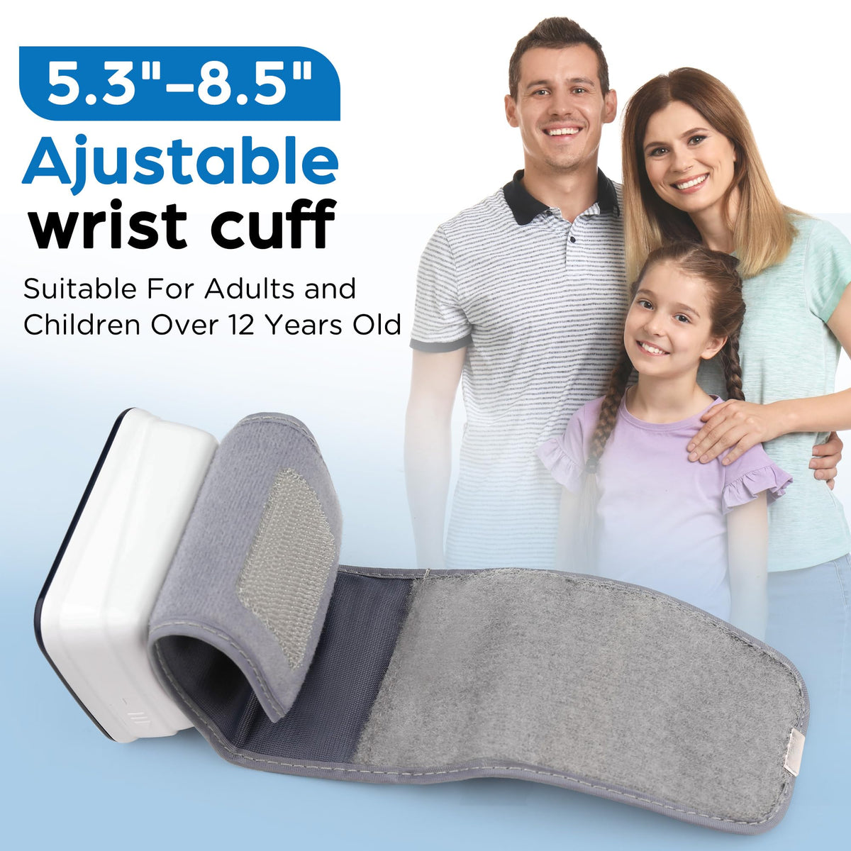 Automatic Wrist Blood Pressure Monitor with Adjustable Cuff and 120 Memory Z9959