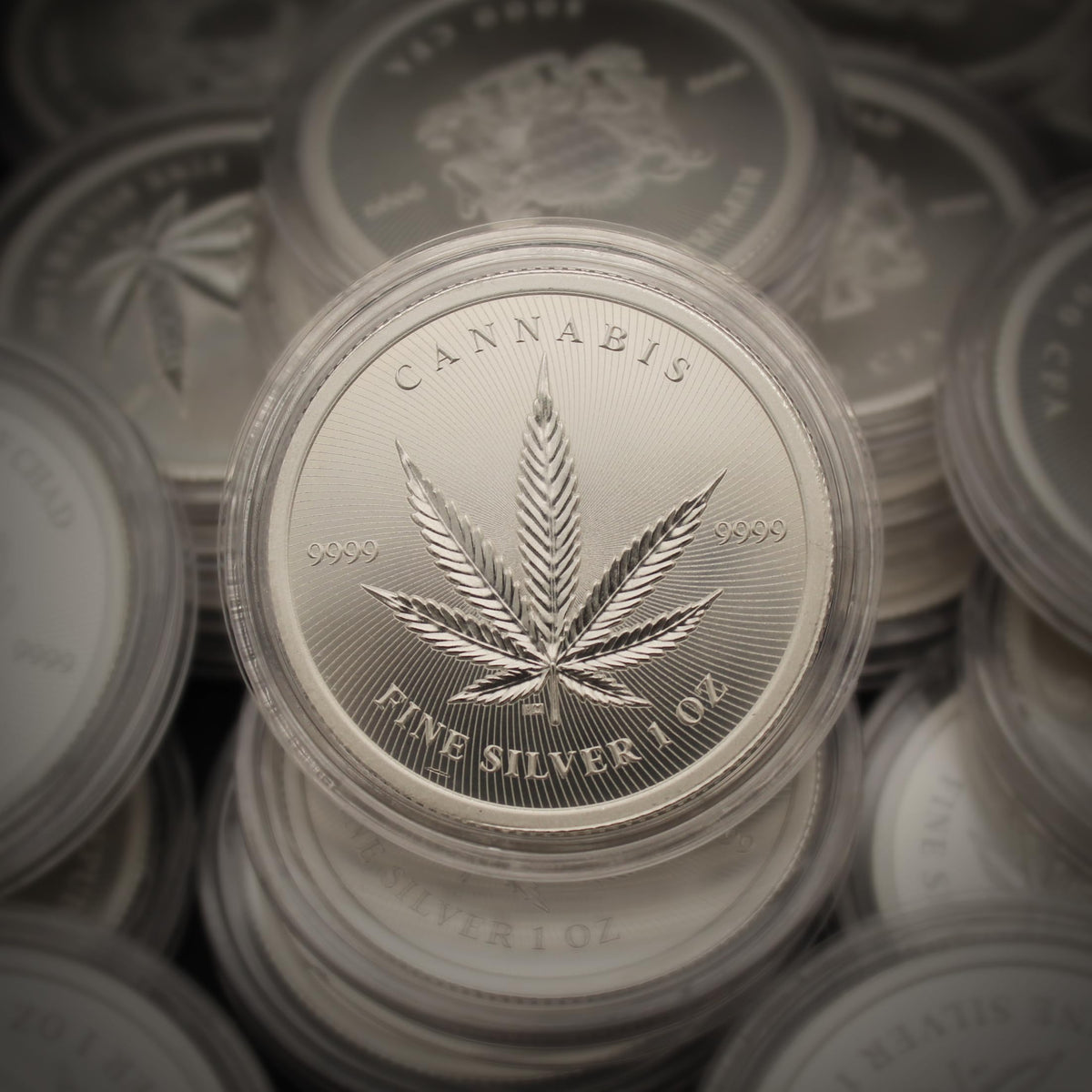 1 oz Silver Cannabis Coin Brilliant Uncirculated in Capsule L4209