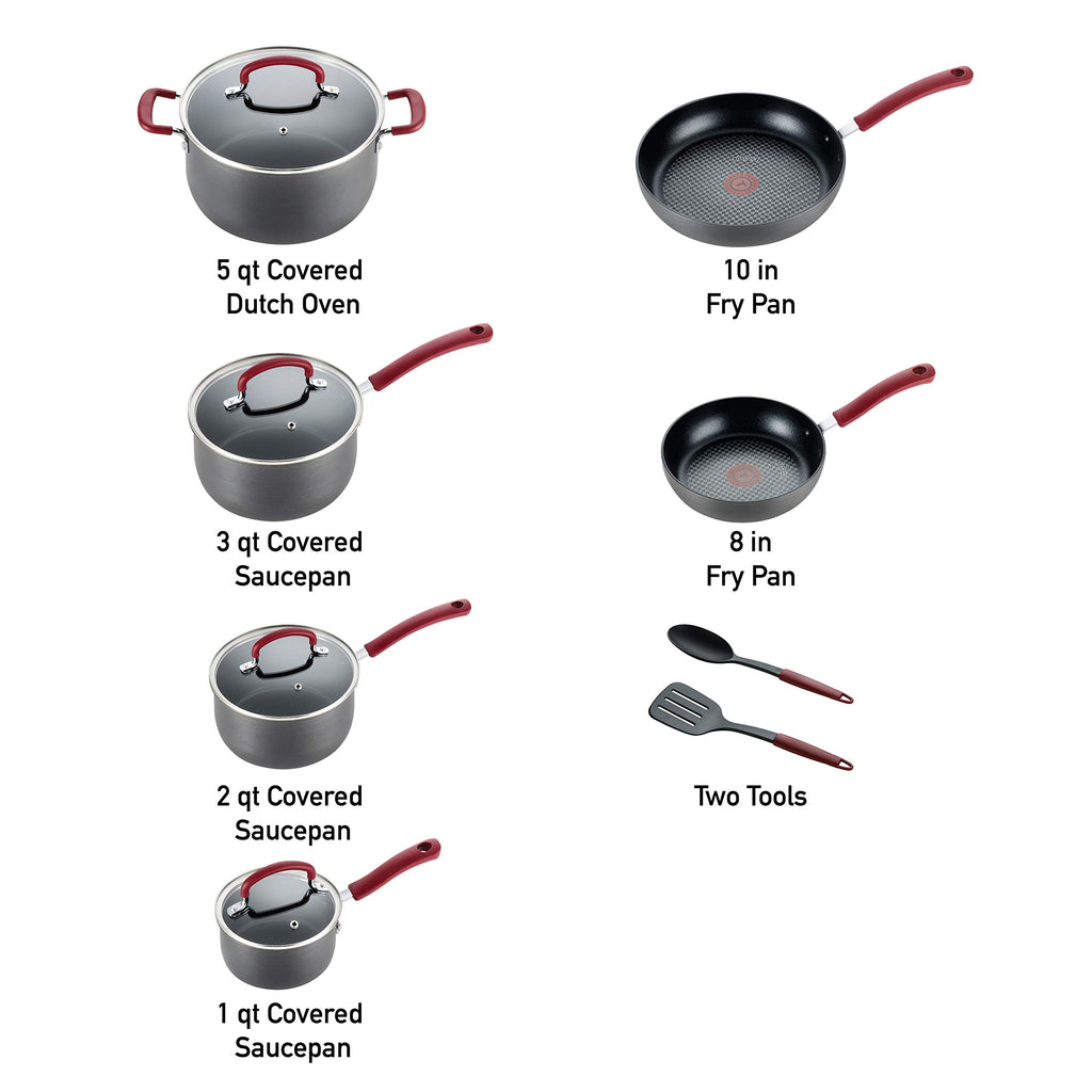 12 Piece Hard Anodized Nonstick Cookware Set P876