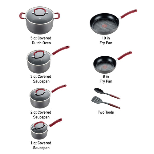 12 Piece Hard Anodized Nonstick Cookware Set P876