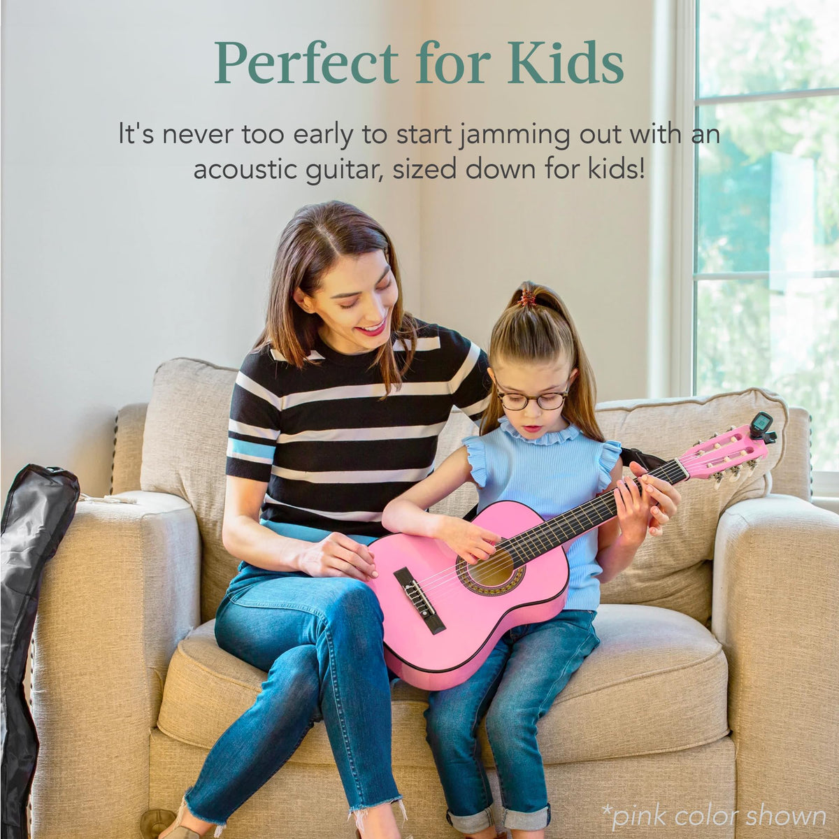 30in Kids Acoustic Guitar Starter Kit with Case I4222