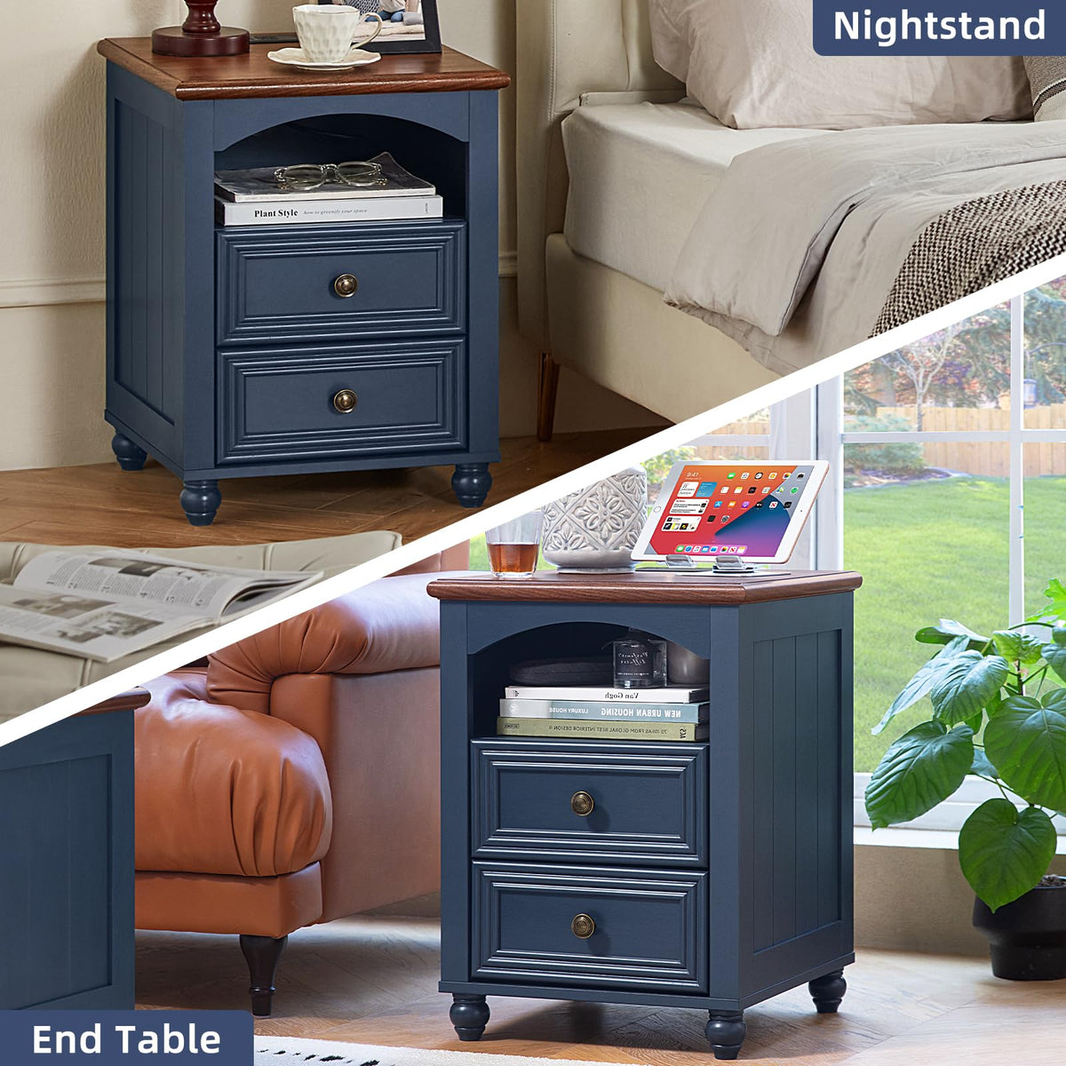 18" Nightstand with Charger Station O835709