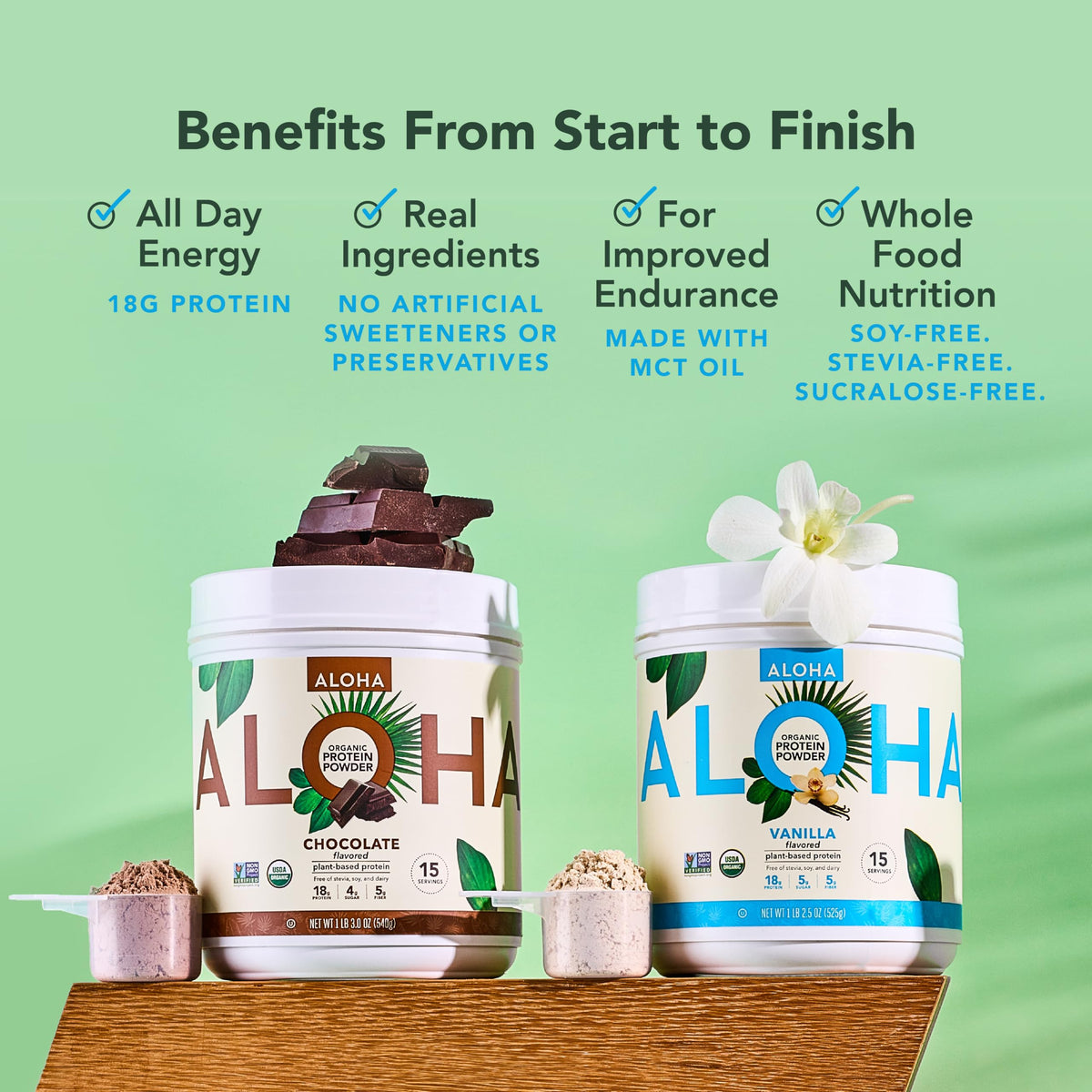 Organic Plant Based Vanilla Protein Powder 19.6 oz N65273