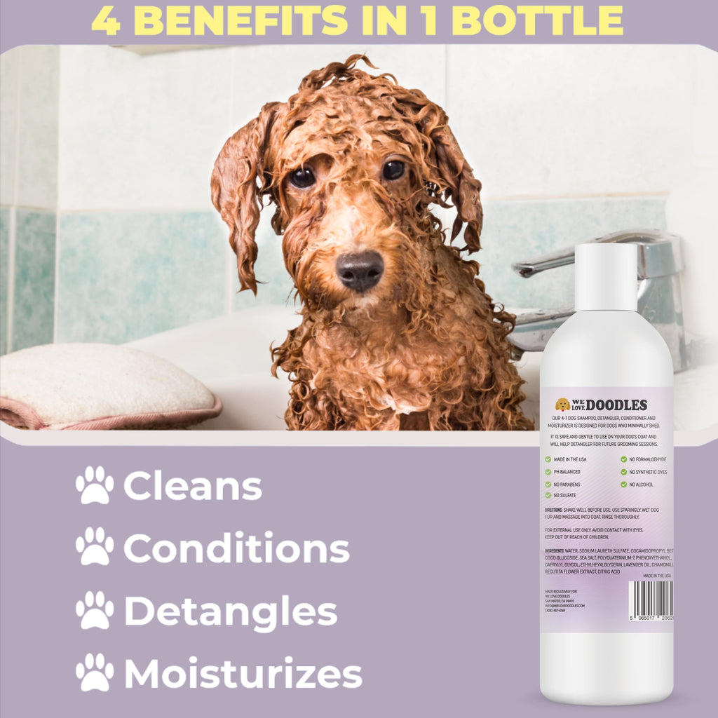 4-in-1 Dog Shampoo, Conditioner & Detangler, Lavender, 16 oz G74850