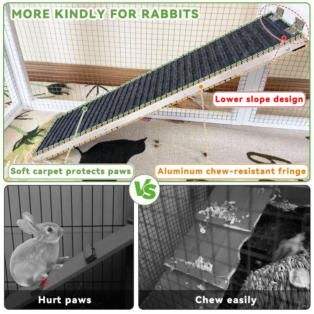 Rabbit Hutch Bunny Cage with Mesh Floor J384