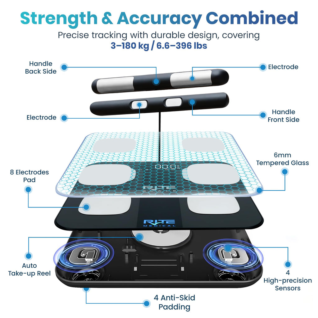 8-Electrode Digital Body Weight Scale with Bluetooth C701