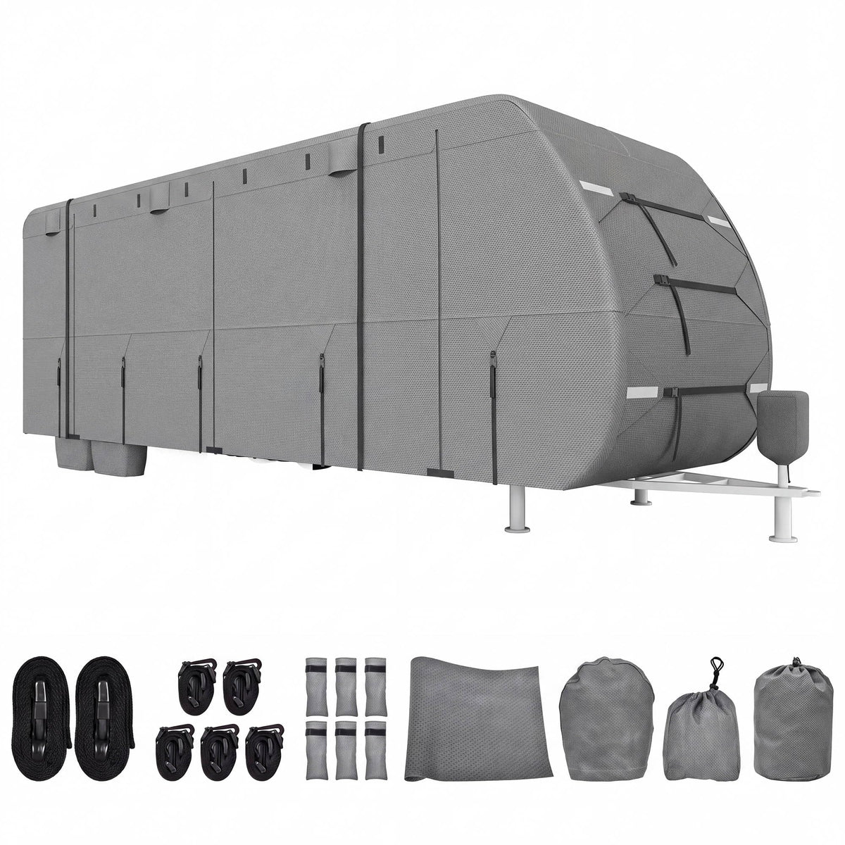 24-27FT Travel Trailer Cover 9-Layers Non-Woven Fabric E1638