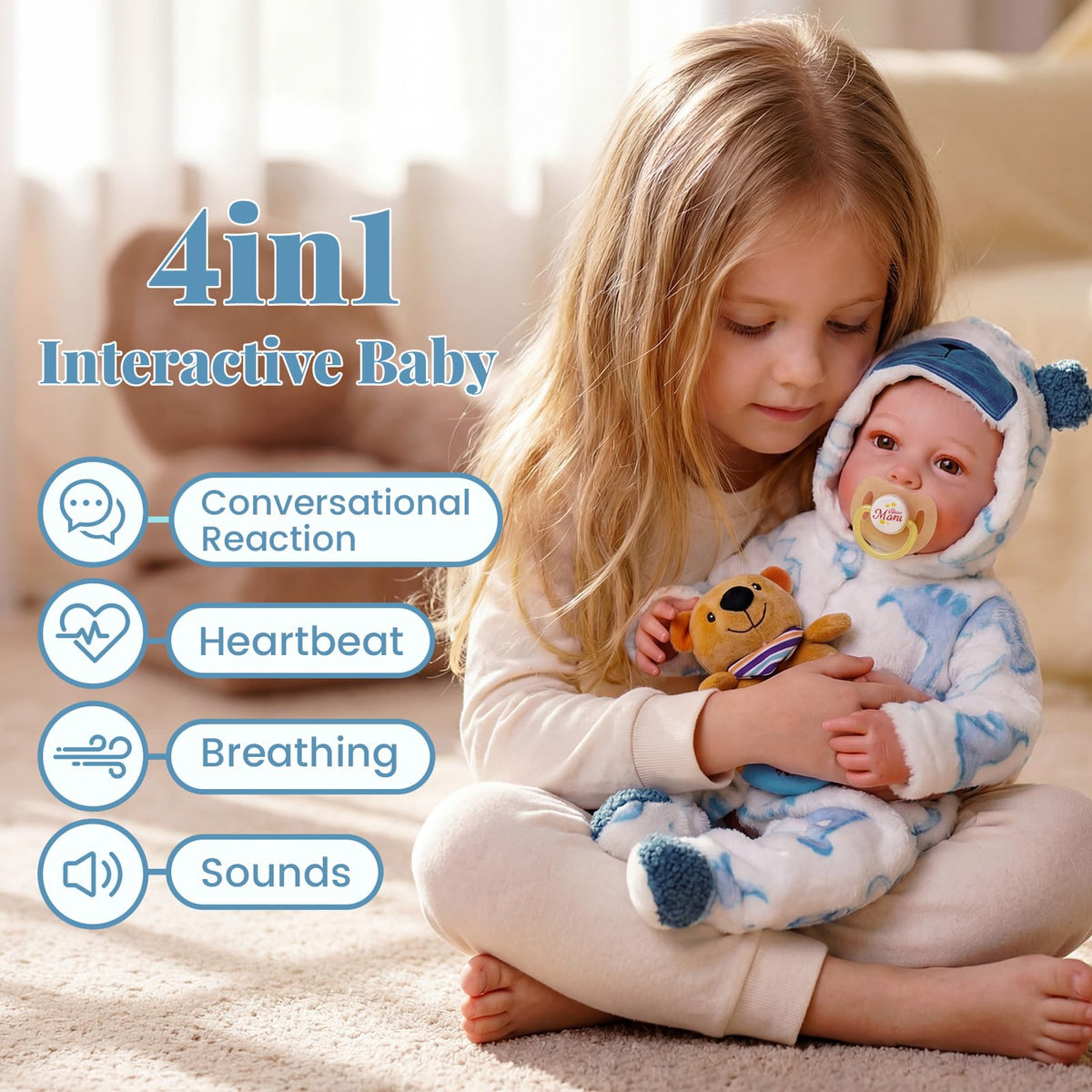 Reborn Baby Dolls with Breathing, Heartbeat, Coos & Conversation T101