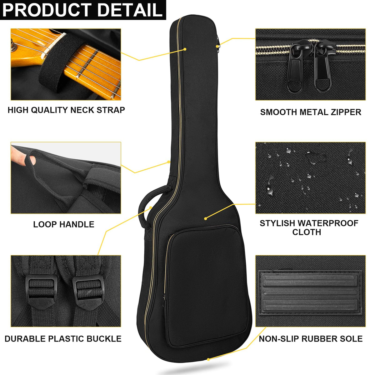 39 40 41 Inch Electric Guitar Bag Black U158