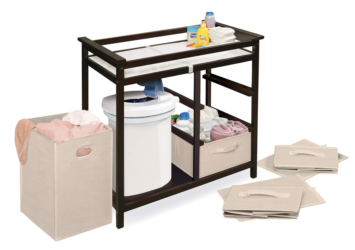Baby Changing Table with Laundry Hamper and 3 Storage Drawers K696
