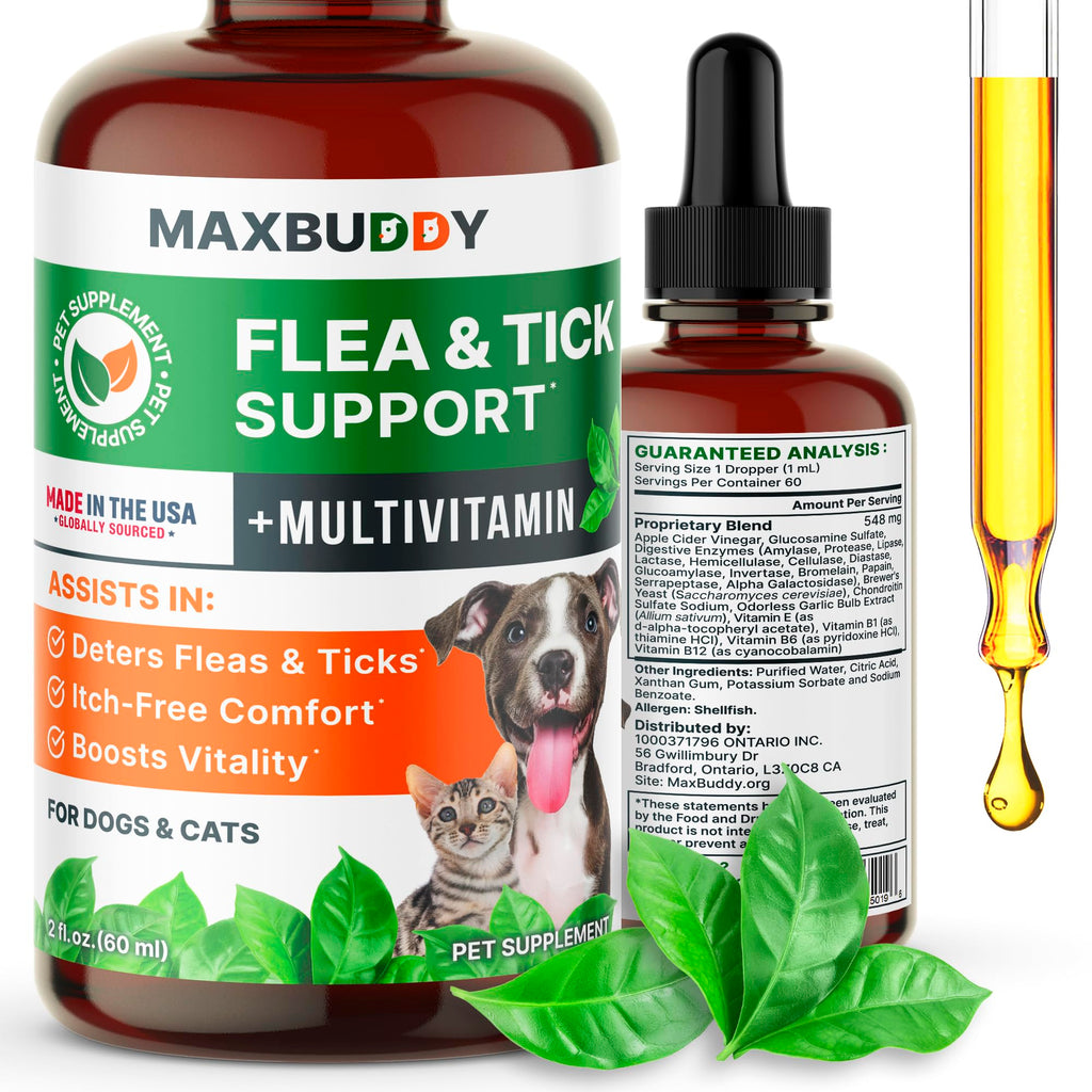 Natural Flea and Tick Oral Supplement Drops for Dogs and Cats Y7355