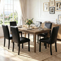 Black PU Leather Dining Chairs Set of 6 Z1460