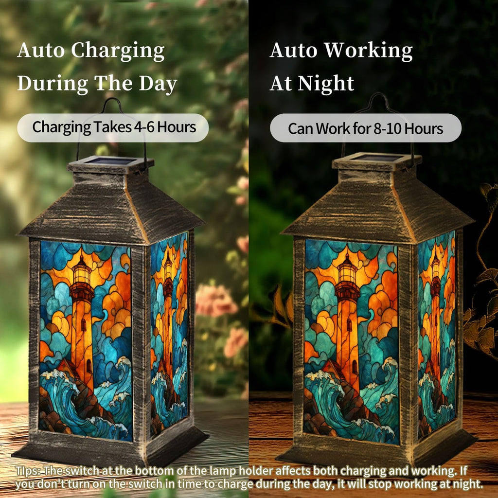 Solar Powered Outdoor Waterproof Hanging Lantern D283