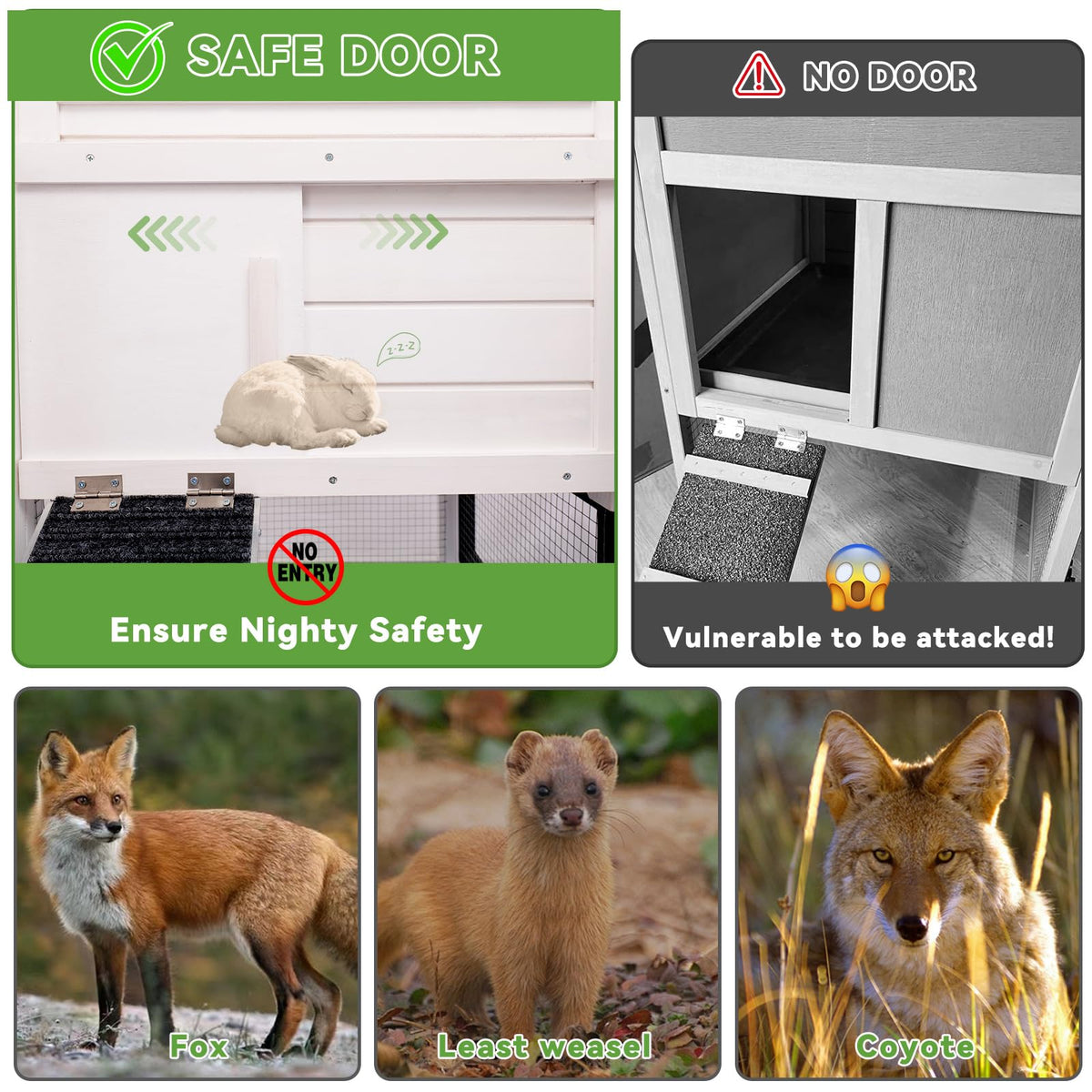 Rabbit Hutch Bunny Cage with Mesh Floor J384