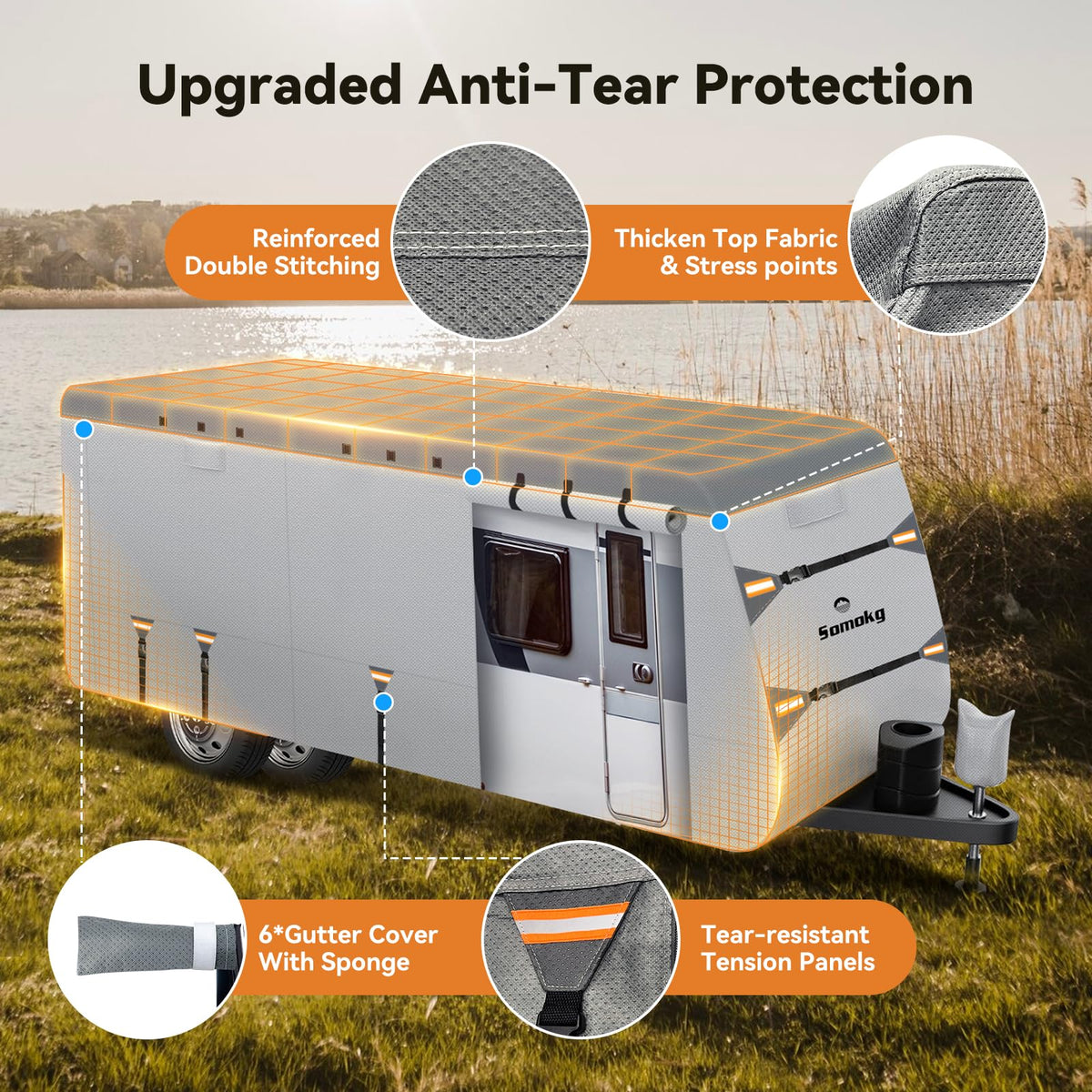 14-16 FT Heavy Duty 8-Layer Camper Cover L261