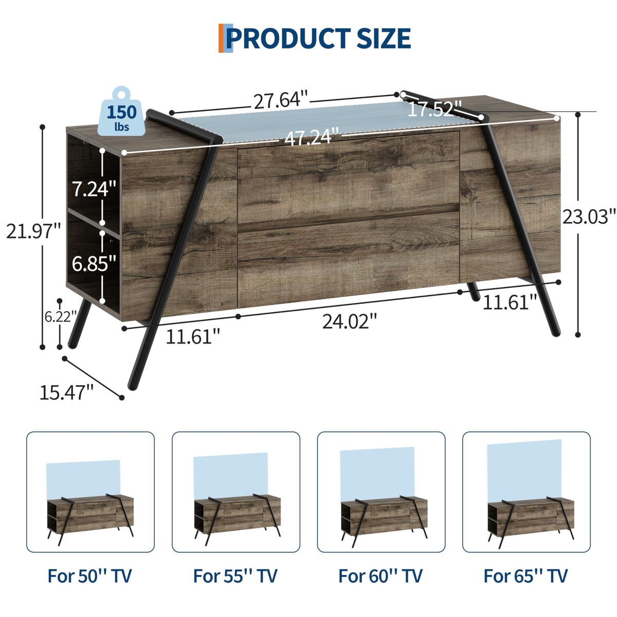 TV Stand with 2 Drawers E368702