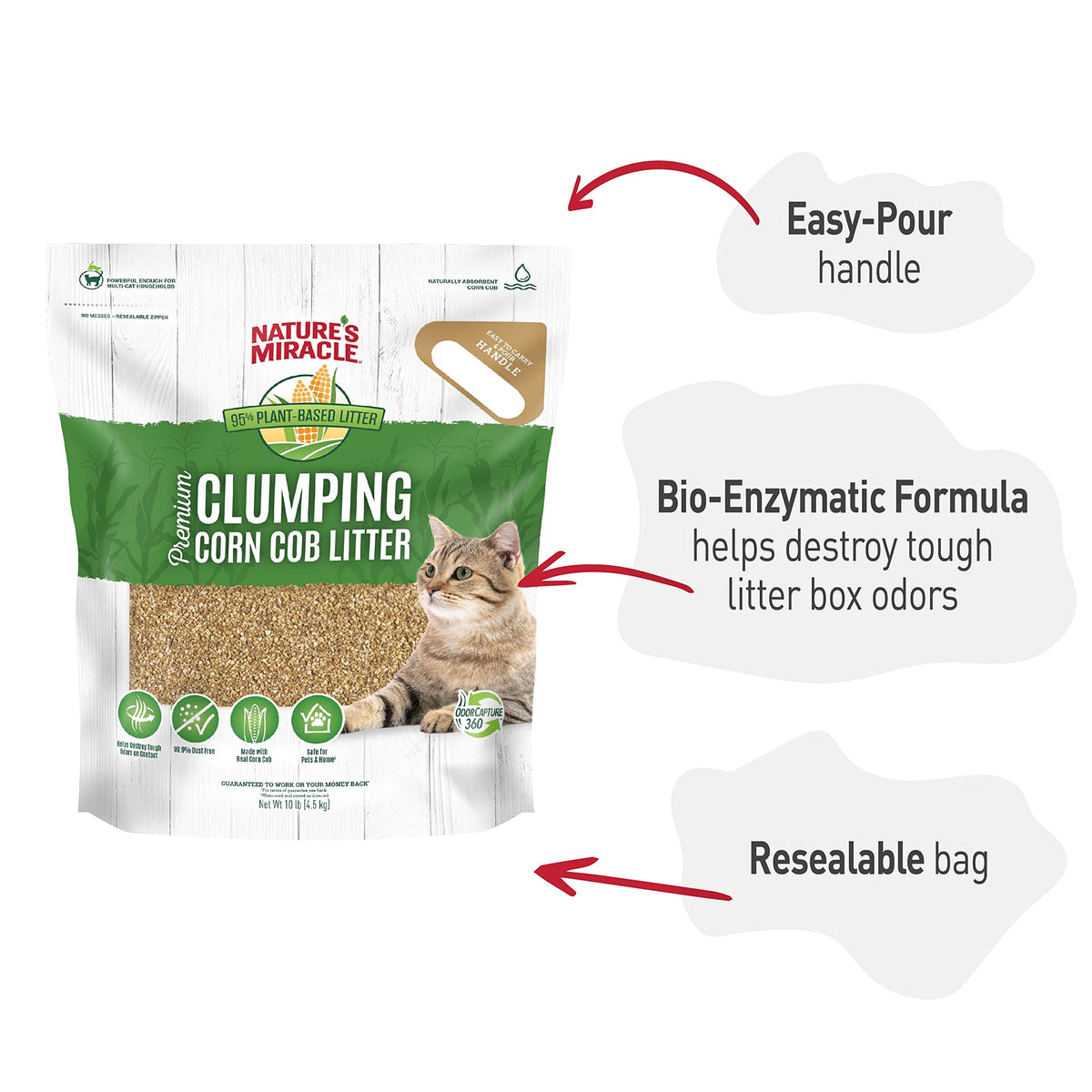 Clumping Corn Cob Cat Litter, 10 lbs B3166