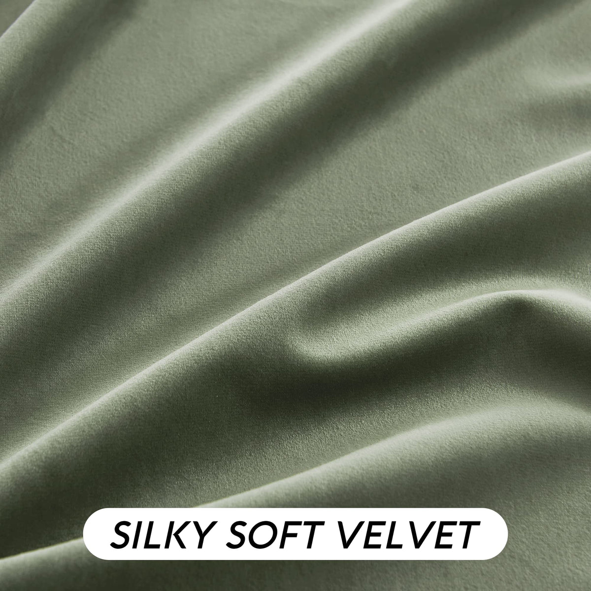Sage Green Velvet Curtains 96 inches K981116