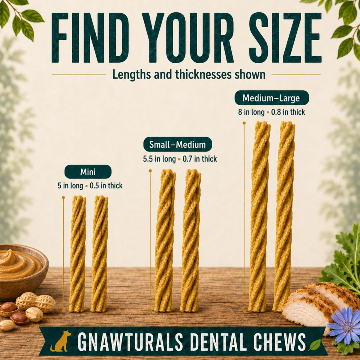 Twisted Sticks Dental Chews for Dogs (5 Sticks, Pumpkin) S747150