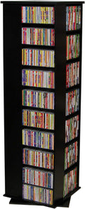 Black 4-Sided Revolving Media Tower R872