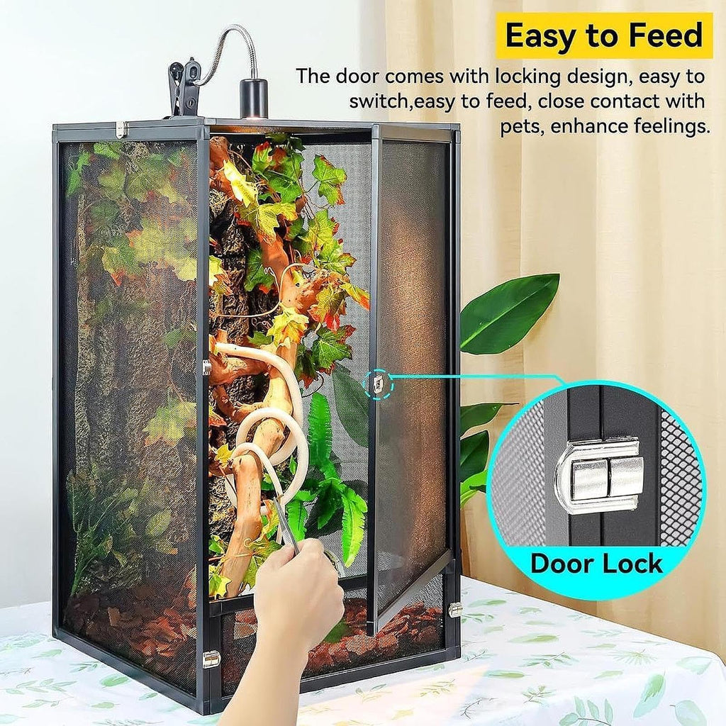 Aluminum Reptile Terrarium with Screen 45x45x80cm H673