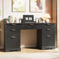 59" Fluted Desk with Storage Drawers U56890