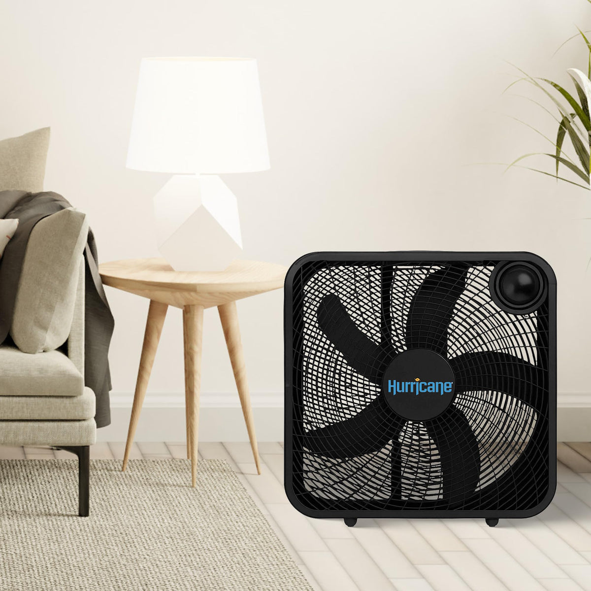 Black 3 Speed 20in Floor Box Fan H719