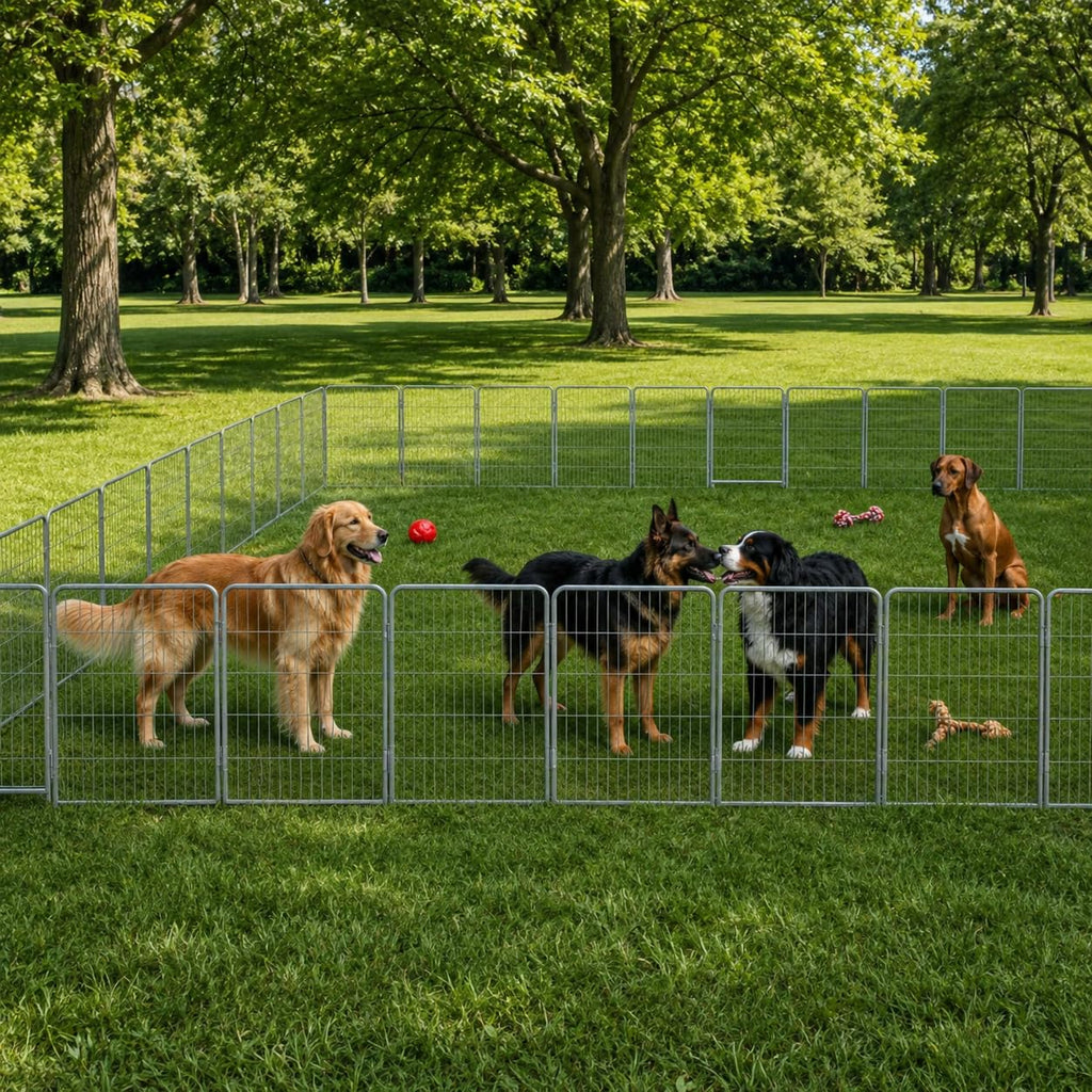 40 inch 16 Panels Portable Heavy Duty Metal Dog Playpen I503327