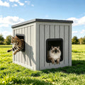 Weatherproof Insulated Resin Outdoor Cat House B52383