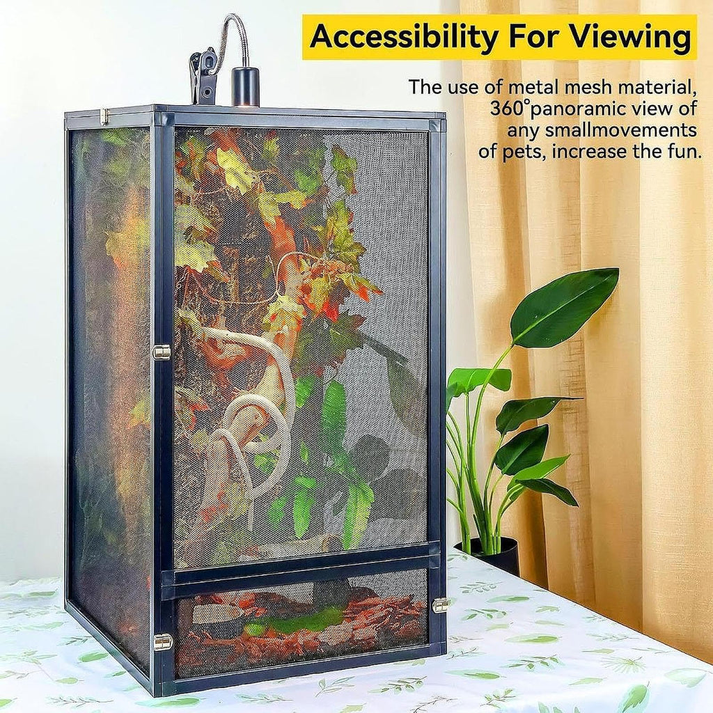 Aluminum Reptile Terrarium with Screen 45x45x80cm H673