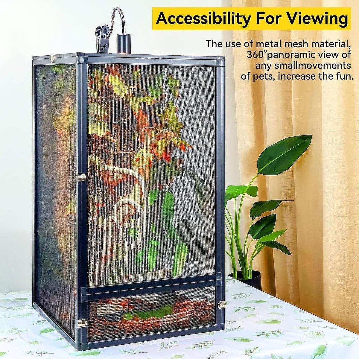 Aluminum Reptile Terrarium with Screen 45x45x80cm H673