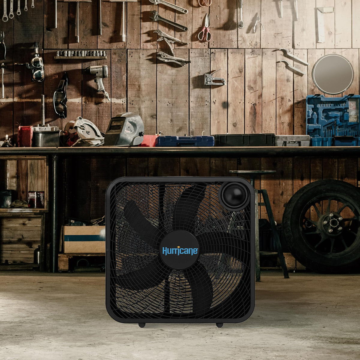 Black 3 Speed 20in Floor Box Fan H719