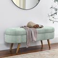 Oval Storage Bench with Rubber Wood Legs G86844